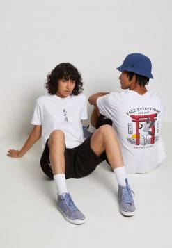 Kaotiko - Unisex WASHED FACE EVERYTHING - T-Shirt Print - White -Kaotikoire Magasin a569c33245864a309d0dee13e0927e3a