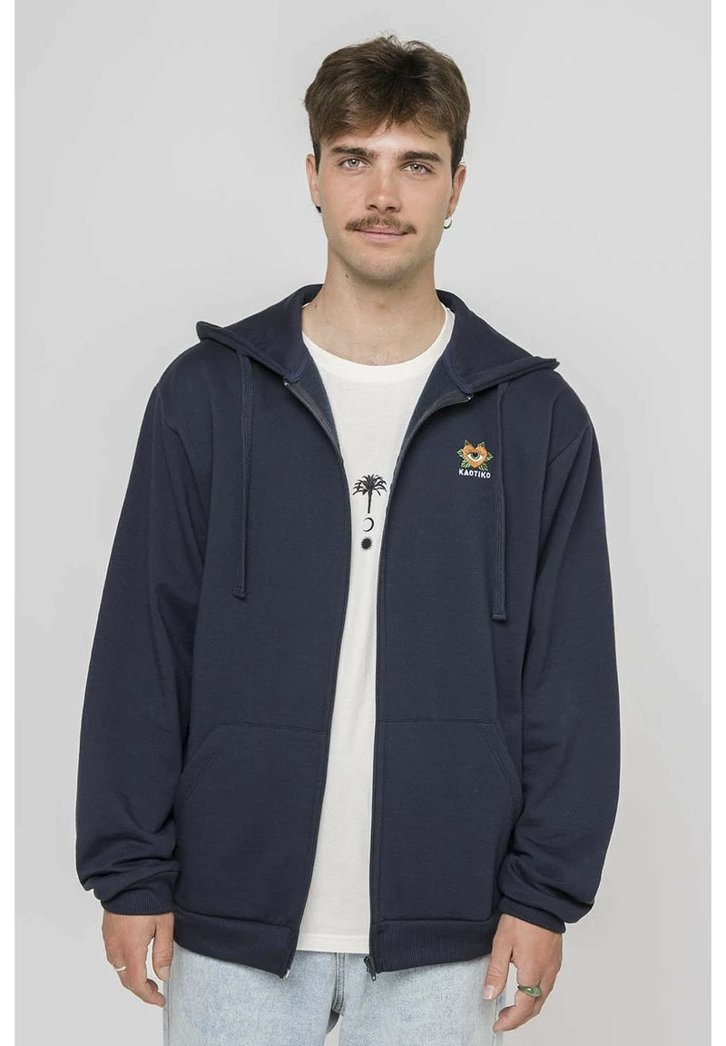 Kaotiko - Unisex Sweatjacke - Blau 3 Kaotiko - Unisex Sweatjacke - Blau