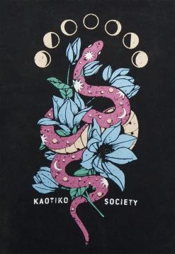 Kaotiko CREW WASHED COSMIC SNAKE UNISEX - Sweatjacke - Black -Kaotikoire Magasin b5f4f39fbedf4d348460e797c38fe6da