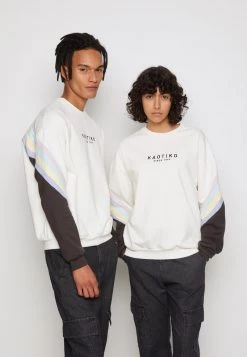 Kaotiko - Unisex CREW WALKER - Sweatshirt - Ivory/grey/pink