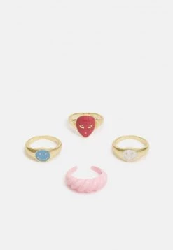 Fire & Glory - Damen FGOLINE 4 PACK RINGS - Ring - Gold-coloured/multi-coloured