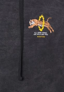 Kaotiko SUD CAP FIRE TIGER UNISEX - Sweatshirt - Black -Kaotikoire Magasin c8dbf9f07d9f412bb4457bc38993aff4