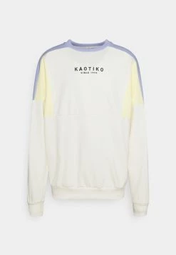 Kaotikoire Magasin 3 Kaotiko CREW SPIKE UNISEX - Sweatshirt - Ivory/yellow/grape/ - Herren