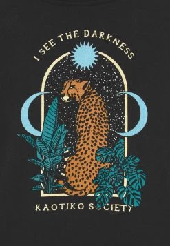 Kaotiko LEOPARD UNISEX - Sweatshirt - Black -Kaotikoire Magasin dc53972cb23c425893e8430d5bcd4211