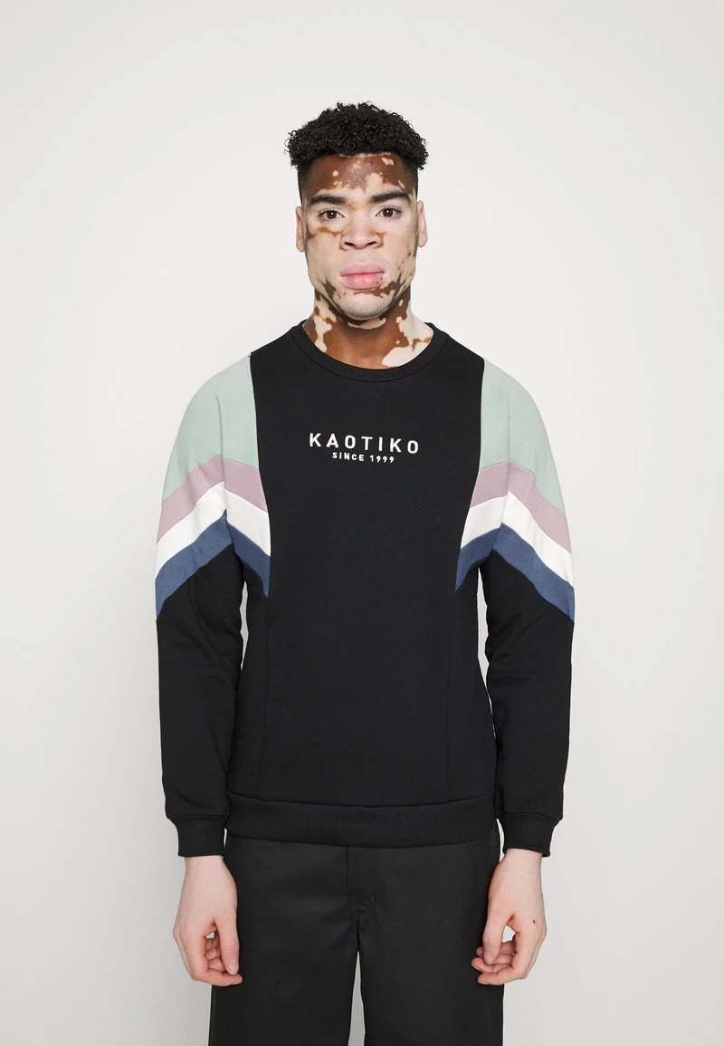 Kaotiko CREW SEATTLE - Sweatshirt - Black/fresh Green - Herren 3 Kaotiko CREW SEATTLE - Sweatshirt - Black/fresh Green - Herren