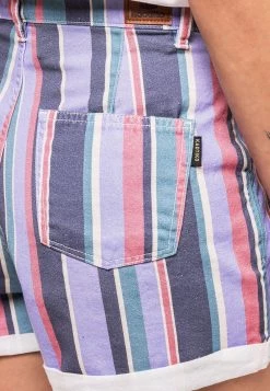 Kaotiko - Damen GESTREIFTE PINZETTE - Jeans Shorts - Mehrfarbig -Kaotikoire Magasin ea7d5a48eccd46dabd955199944f2eb2