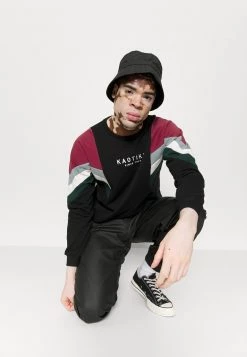 Kaotiko - Herren CREW SEATTLE - Sweatshirt - Black/burgundy -Kaotikoire Magasin eb310db01d864c93ad3b63958ca1e89e