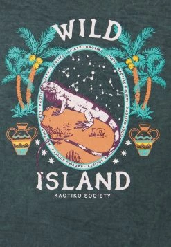 Kaotiko CREW TIE DYE WILD ISLAND - Sweatshirt - Mucha Arena Verde Bosque - Unisex -Kaotikoire Magasin f341499ec17b492fb2e5564254990a5e