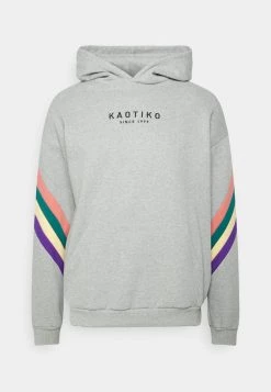Kaotiko - Unisex SUD CAP WALKER - Sweatshirt - Grey/rouge/jade