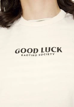 Kaotiko - Herren CREW GOOD LUCK - Sweatshirt - Ivory -Kaotikoire Magasin f6c86f38010b4cb38901d7dcf992428a