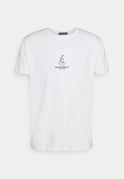 Kaotiko - Unisex WASHED HAND SNAKE - T-Shirt Print - White