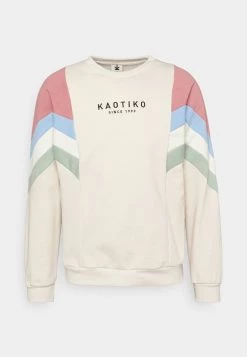 Kaotiko - Unisex CREW SEATTLE - Sweatshirt - Hueso/soft Burgundy