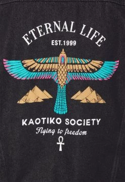Kaotiko - Unisex VINTAGE ETERNAL - Jeansjacke - Black 7 Kaotiko - Unisex VINTAGE ETERNAL - Jeansjacke - Black -Kaotikoire Magasin fa3b4f796e354355ad56d8c17871dff9