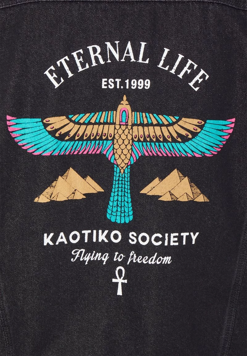 Kaotiko - Unisex VINTAGE ETERNAL - Jeansjacke - Black 5 Kaotiko - Unisex VINTAGE ETERNAL - Jeansjacke - Black – Bild 3
