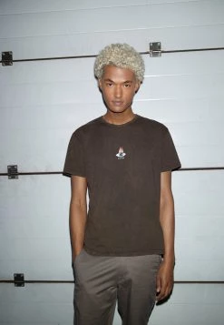 Kaotiko WASHED MOON SPHYNX UNISEX - T-Shirt Print - Brown